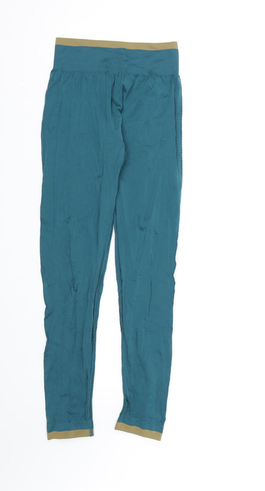 Preworn Womens Blue Compression Leggings L27 in