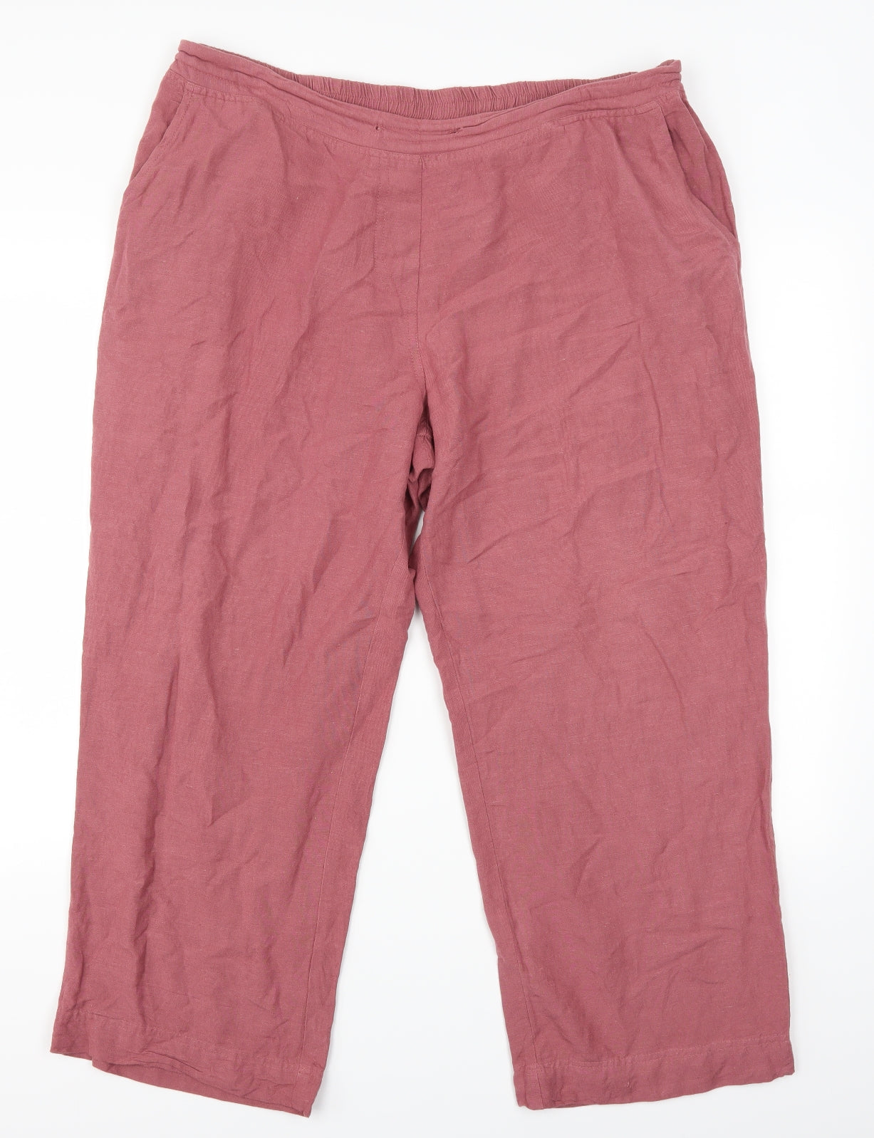 Anthology Womens Pink Trousers Size 20 L24 in