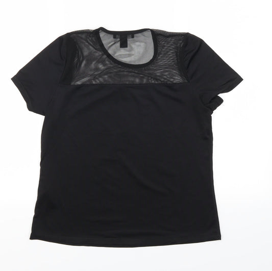 New Look Womens Black Basic T-Shirt Size S