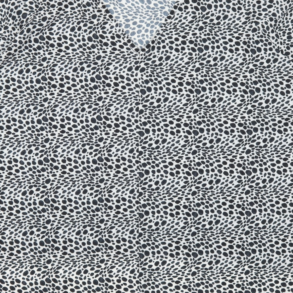 Brand and care label for Apricot women’s white animal print basic blouse, size UK 16