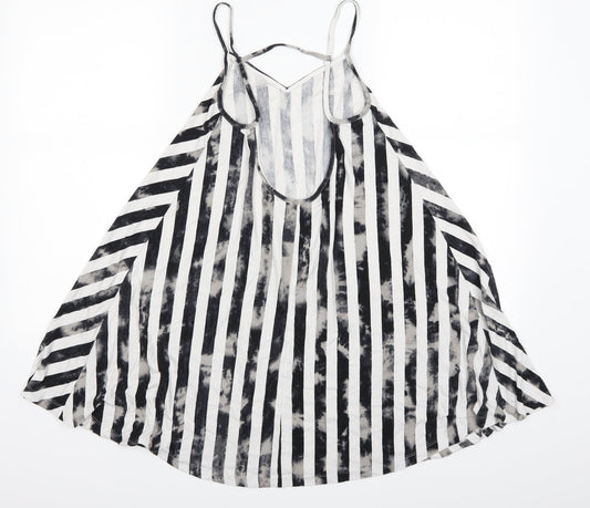 ASOS Womens Grey Striped Basic Tank Size 10