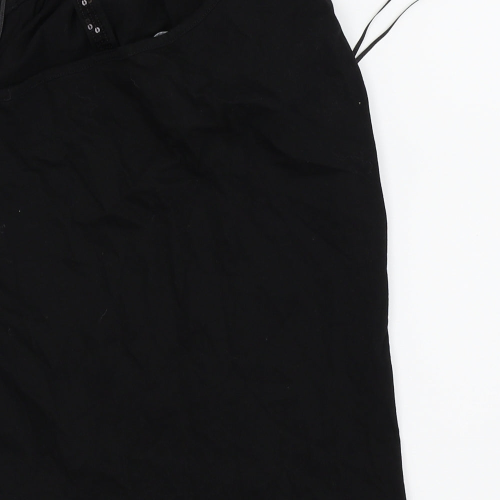 Asda George Girls Black Basic T-Shirt Size 11-12 Years