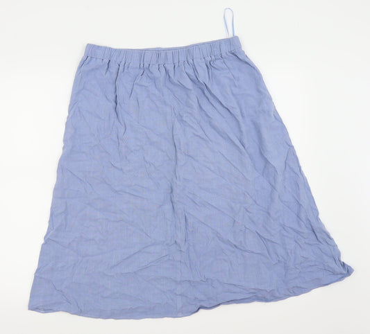 bonmarche Womens Blue Flare Skirt Size 14
