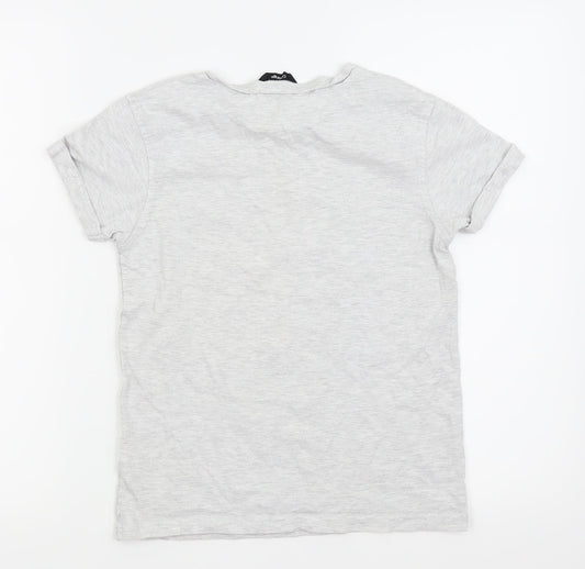 Asda George Boys Grey Basic T-Shirt Size 10-11 Years