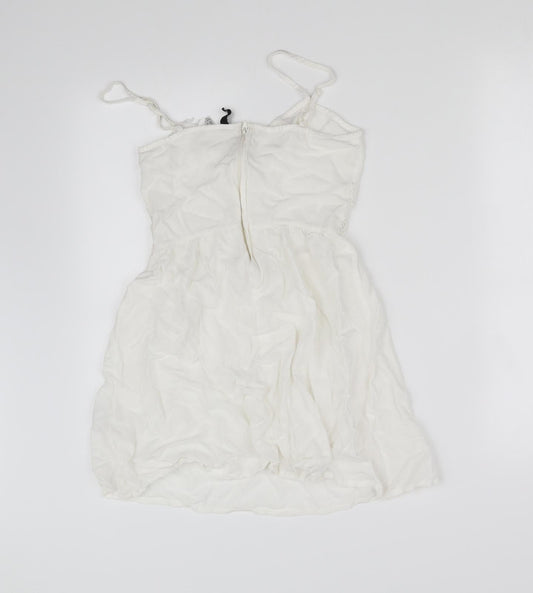 Divided Womens White Basic Blouse Size 8
