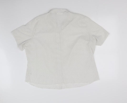 mark and spncer Womens White Basic Button-Up Size L