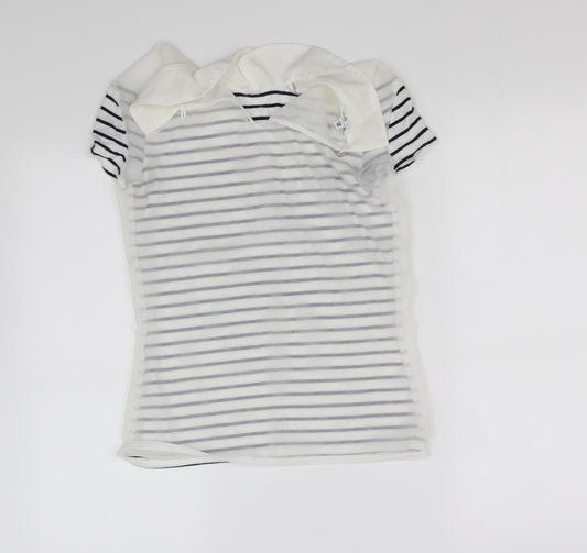 pre worn Girls White Basic Blouse Size M