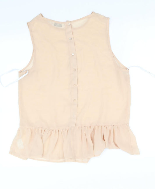 neew look Womens Beige Basic T-Shirt Size 14