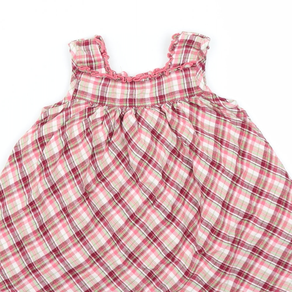 Nutmeg Girls Pink Plaid Trapeze & Swing Size 6-9 Months