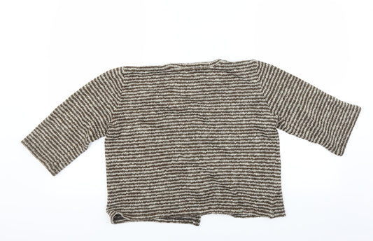 Marks and Spencer Womens Brown Striped Pullover Jumper Size XL