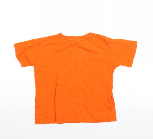 AST Boys Orange Basic T-Shirt Size 6-7 Years - Dubai