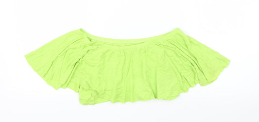 Boohoo Womens Green Cropped T-Shirt Size 6