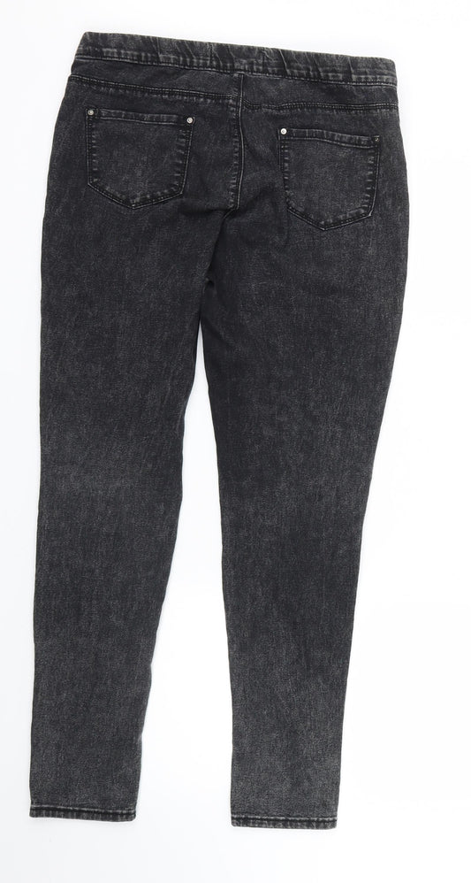 Denim Co. Womens Black Denim Jegging Jeans Size 12 L29 in