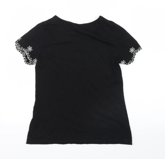 Dorothy Perkins Womens Black Basic T-Shirt Size 6