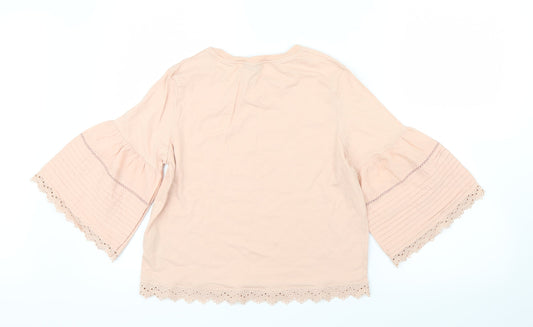 Topshop Womens Pink Basic Blouse Size 8