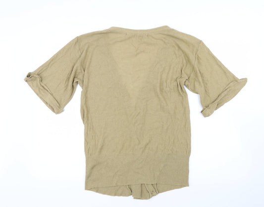 River Island Womens Beige Knit Cardigan Jumper Size 14
