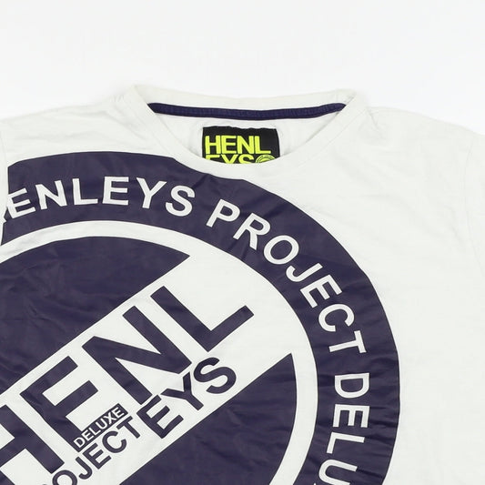 Henleys Boys White Basic T-Shirt Size 11-12 Years