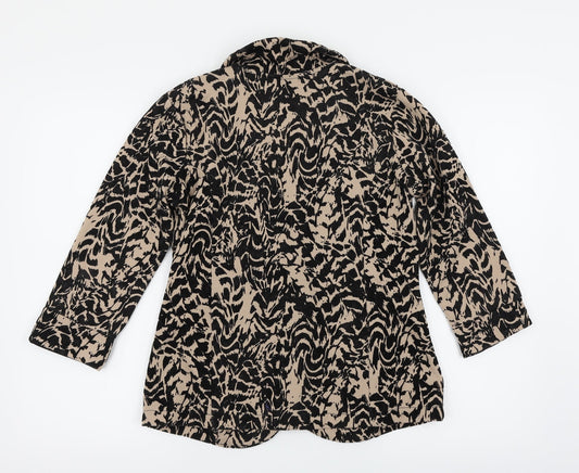 Signage Womens Multicoloured Animal Print Jacket Blazer Size 10