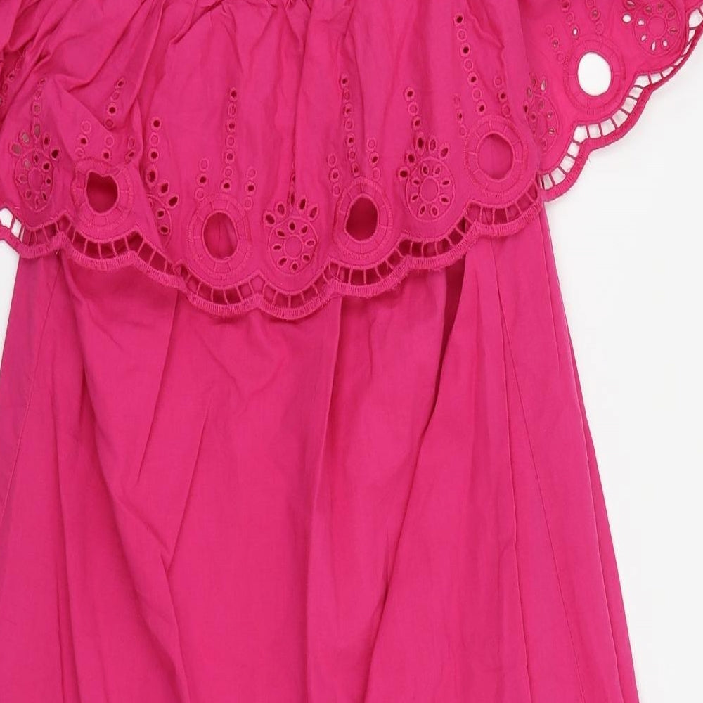 New Look Womens Pink Basic Blouse Size 10