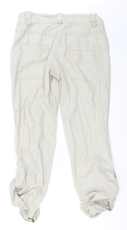 H&M Womens Beige Chino Trousers Size 40 L25 in