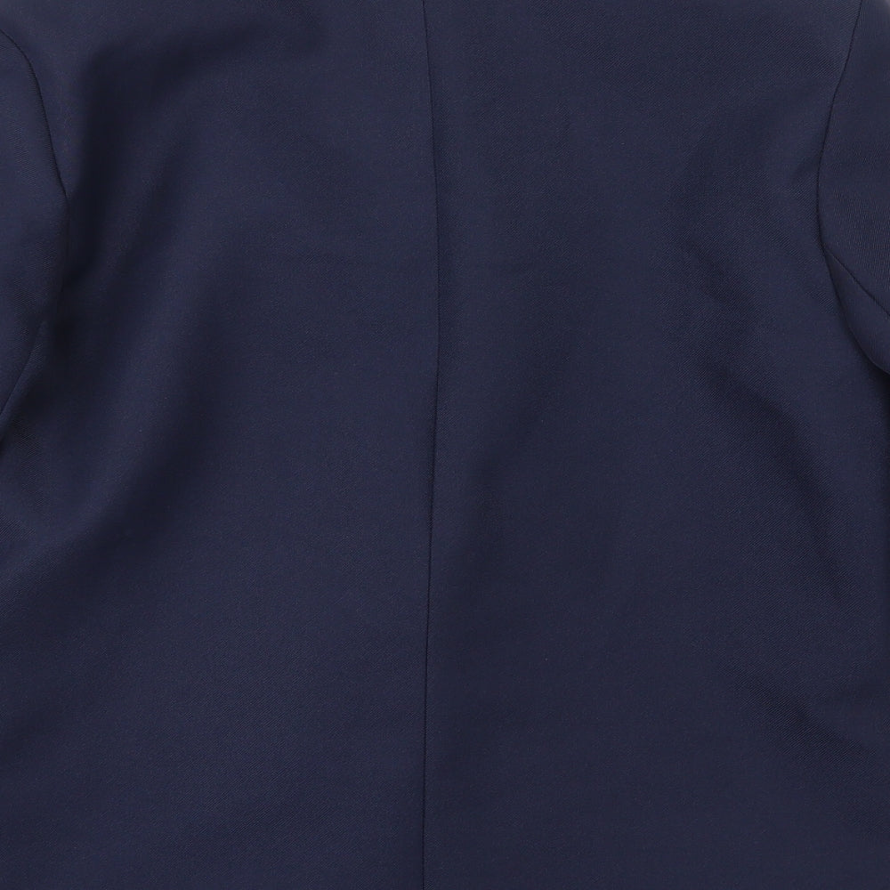 Brand and care label for Preworn women’s blue jacket suit jacket, size UK 12