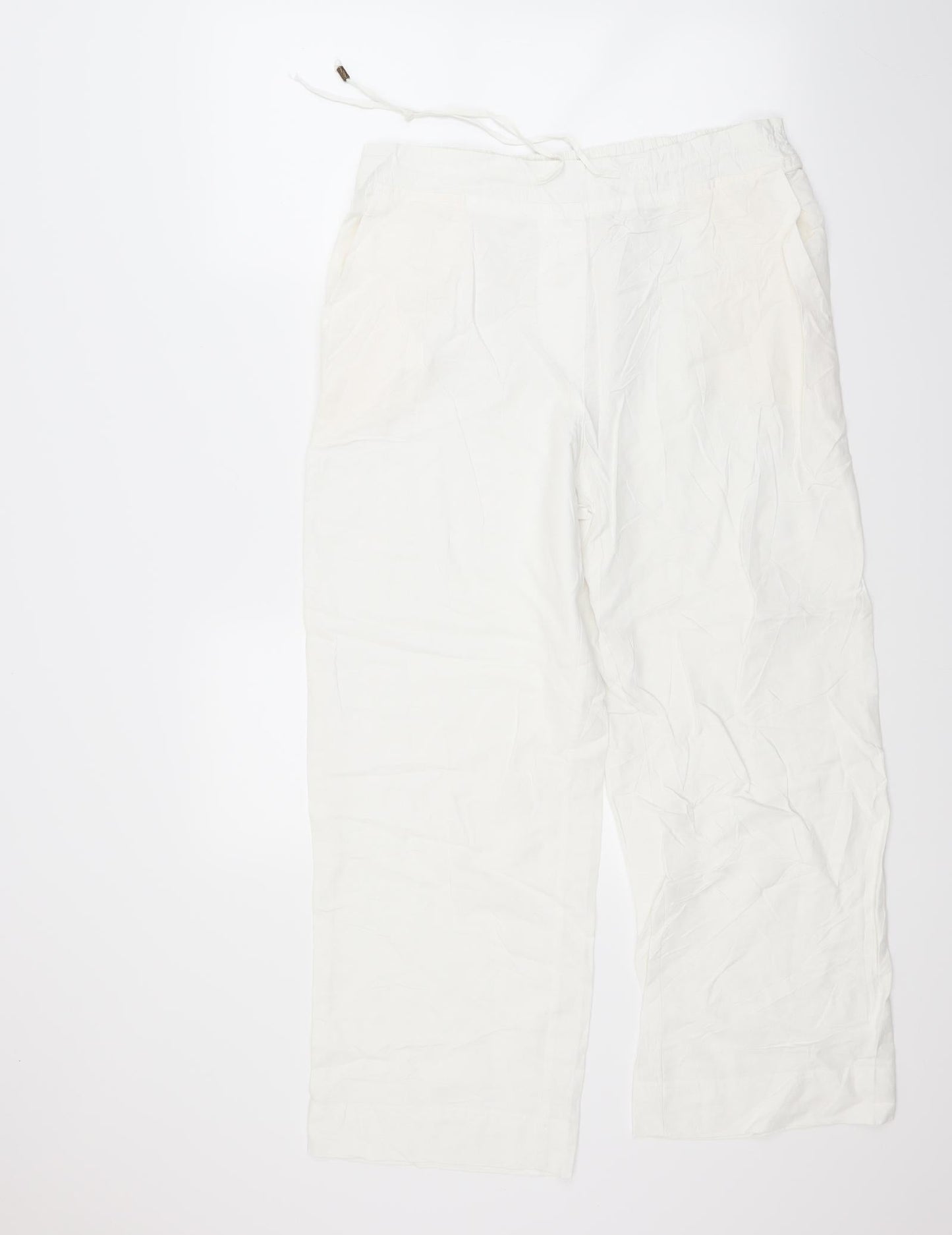 Anthology Womens White   Trousers  Size 14 L23 in