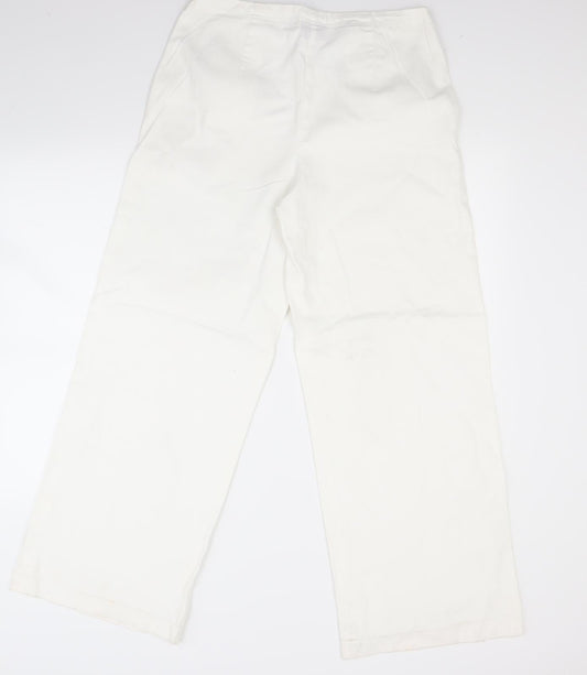 Bianca Womens White Trousers Size 14 L28 in