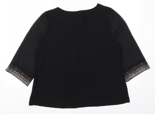 Stella Womens Black Basic T-Shirt Size 14