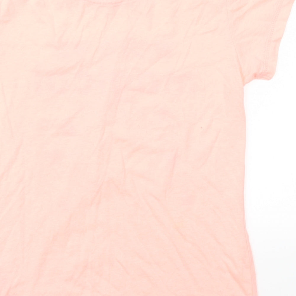 Primark Womens Pink Solid Top Pyjama Top Size 4 - Wake Up Magical Unicorn