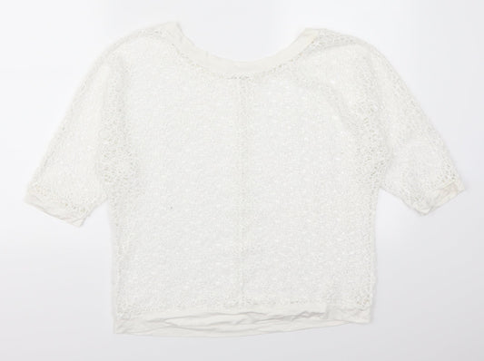 Roman Womens White Pullover Jumper Size 12