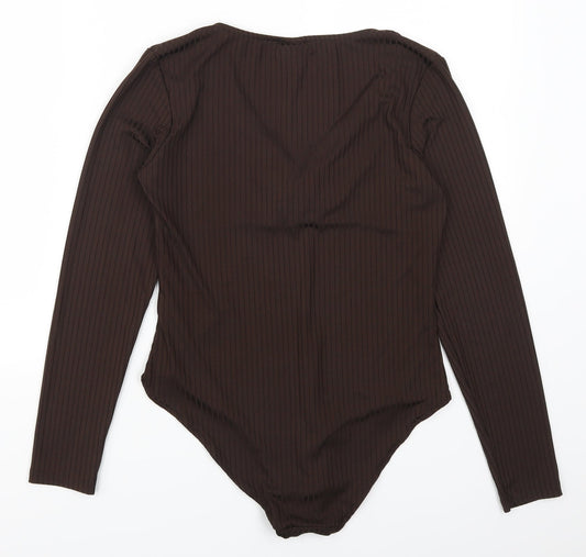 H&M Womens Brown Bodysuit One-Piece Size M