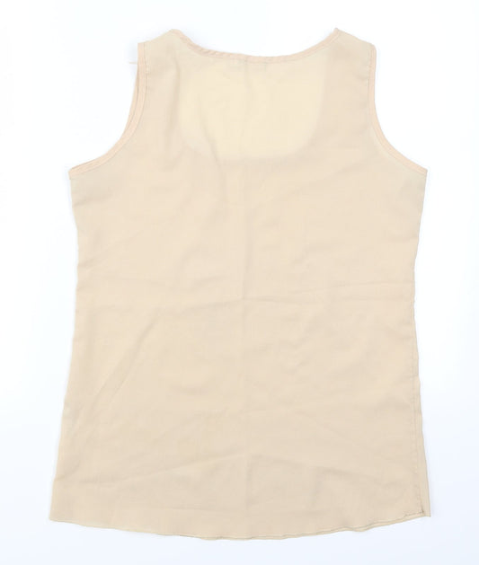 Liva Girl Womens Beige Basic Tank Size 2XL