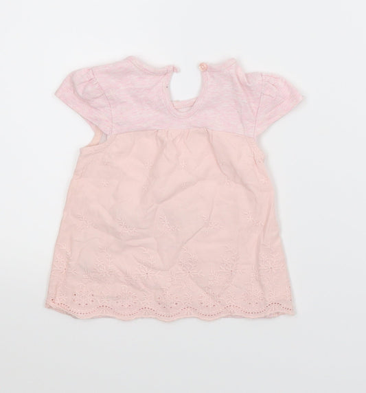 George Girls Pink Animal Print A-Line Size 3-6 Months