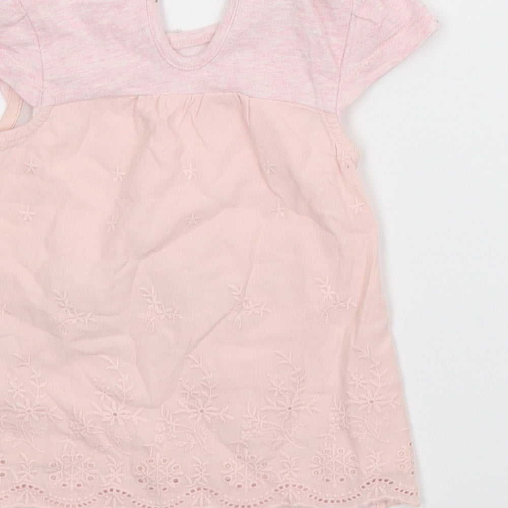 George Girls Pink Animal Print A-Line Size 3-6 Months