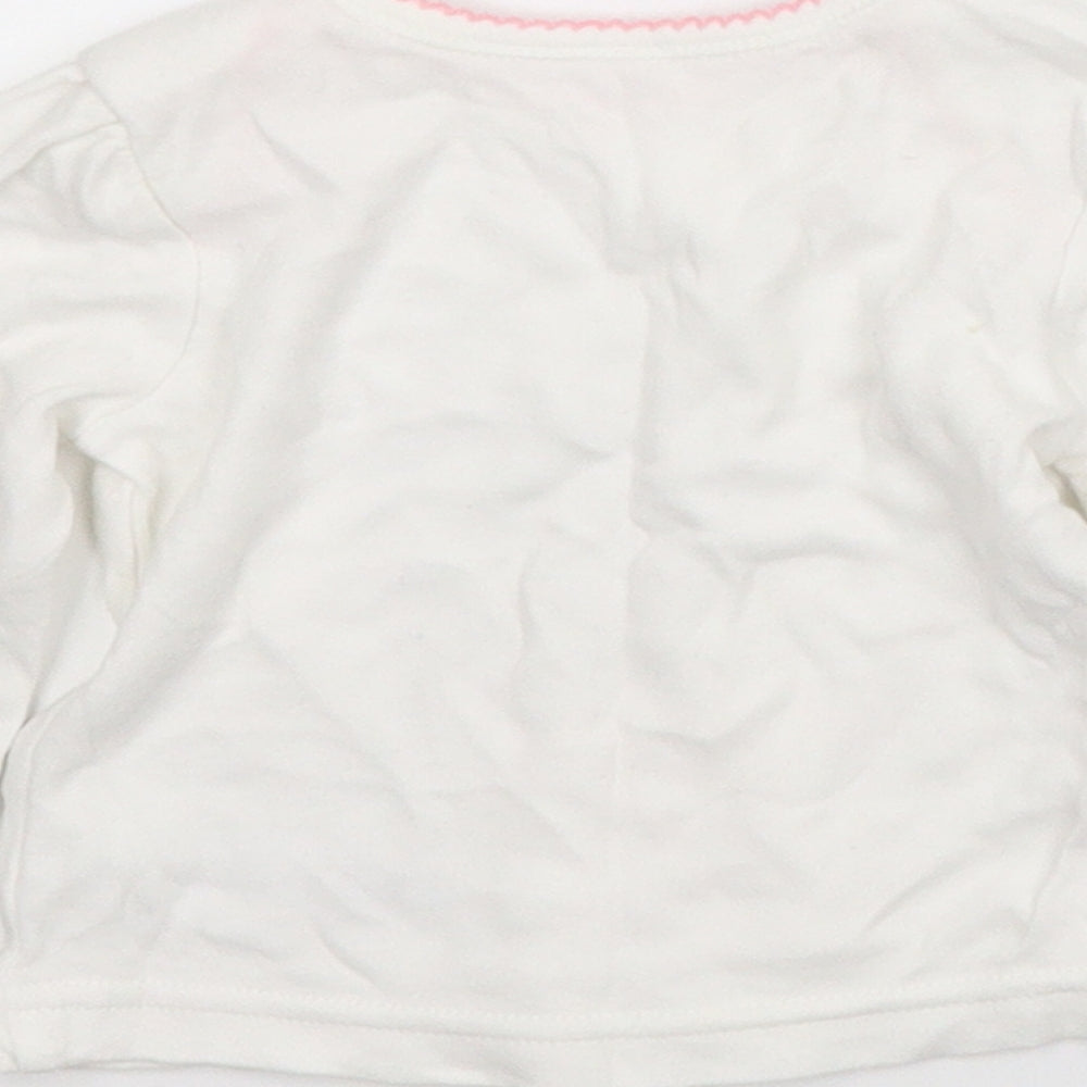 George Girls White Animal Print Basic T-Shirt Size 0-3 Months - Disney