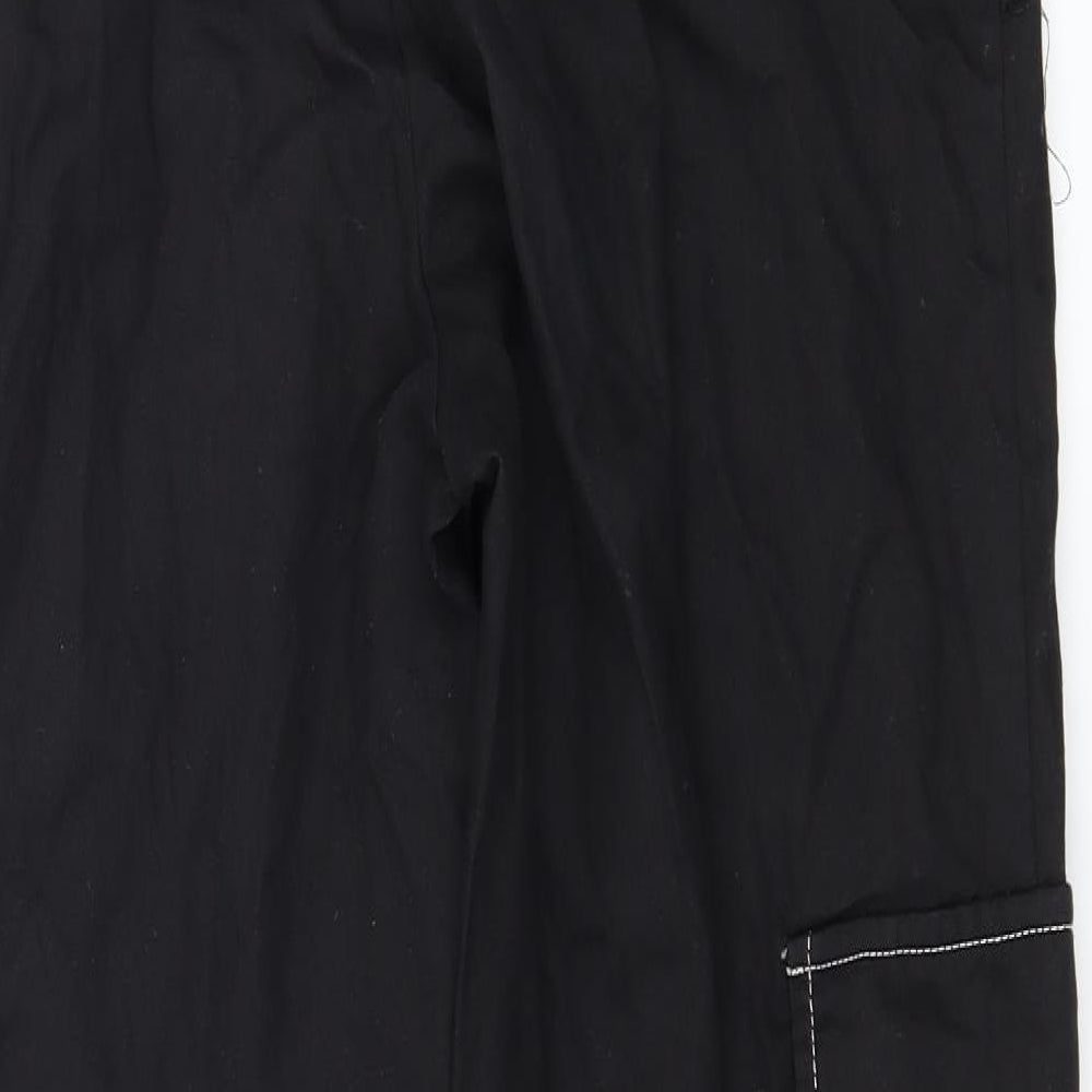 PRETTYLITTLETHING Womens Black Trousers Size 6 L28 in
