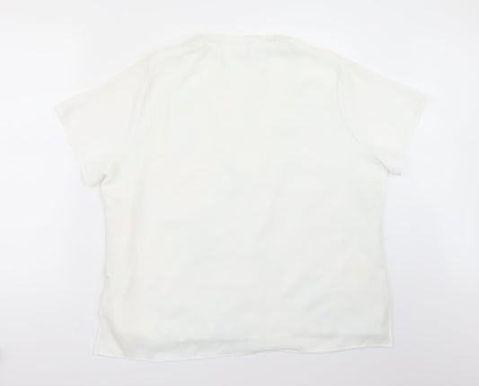 Marks and Spencer Womens White Basic Button-Up Size 18
