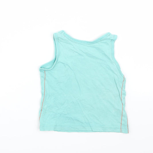 Preworn Girls Green Basic Tank Size 24 Months