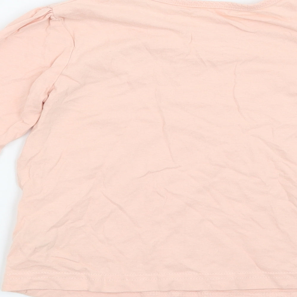 George Girls Pink Basic T-Shirt Size 5-6 Years