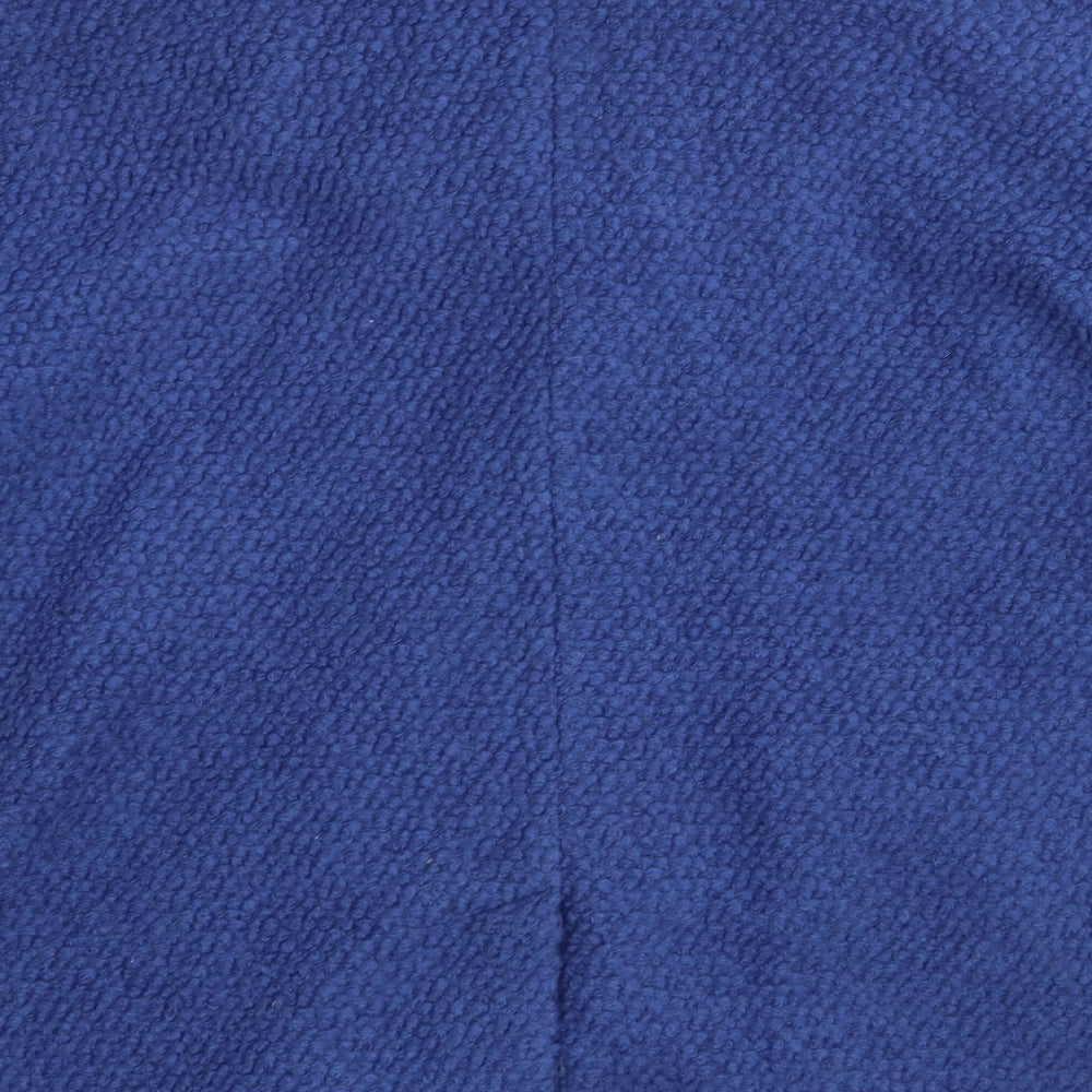 Brand and care label for Peacocks women’s blue jacket, size UK 12