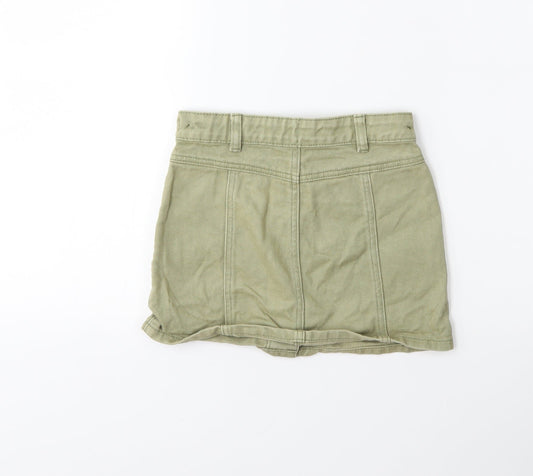 George Girls Green Denim Mini Skirt Size 6-7 Years