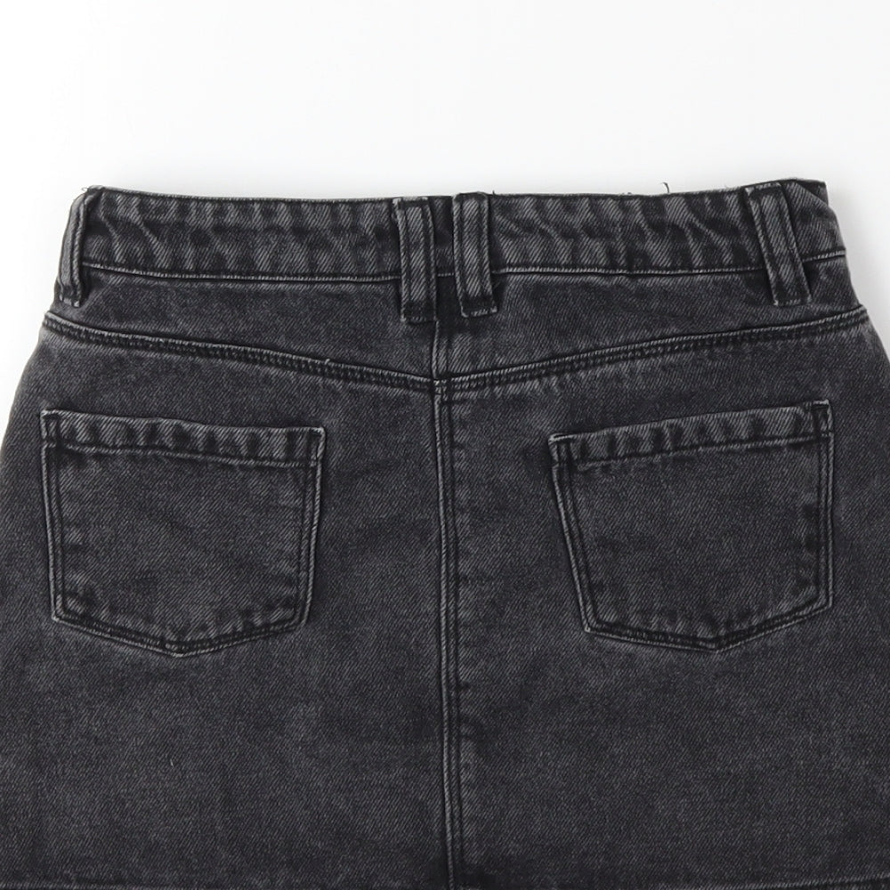 Matalan Girls Grey Denim Mini Skirt Size 7 Years