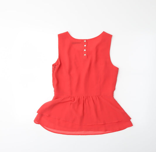 DUNNES Womens Orange Basic Blouse Size 10