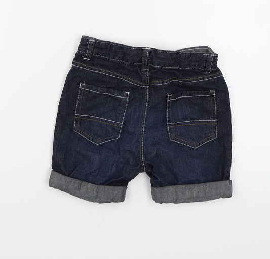 George Girls Black Denim Mom Shorts Size 3-4 Years
