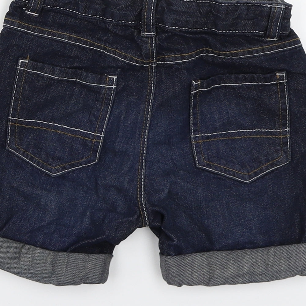 Brand and care label for George girls’ black denim mom shorts, size 3-4, years
