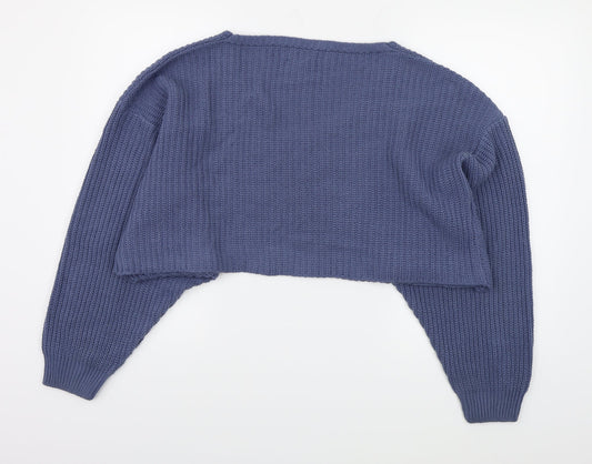 In the Style Womens Blue Knit Pullover Jumper Size 10