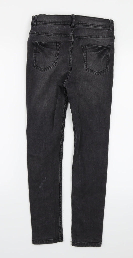 Denim & Co. Girls Black Denim Skinny Jeans Size 11-12 Years