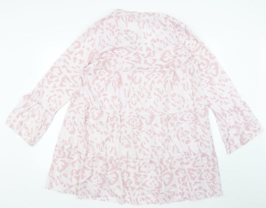 BM Womens Pink Basic Blouse Size XL