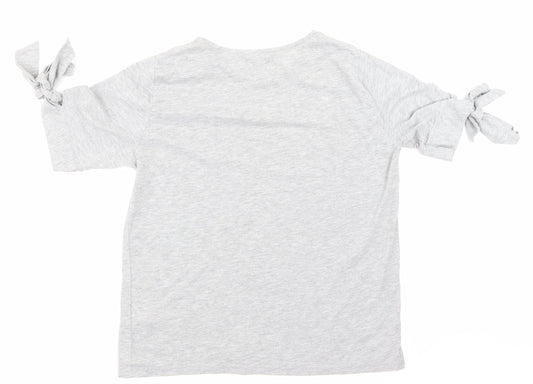 NEWLOOK Womens Grey Basic T-Shirt Size 10