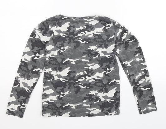 32 Degrees Girls Multicoloured Camouflage Basic T-Shirt Size L